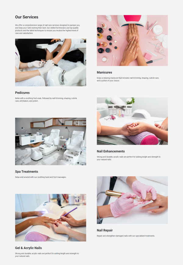 Nail Salon Website Design + 1 Year Hosting + SSL Certificate + Maintenance - Image 3